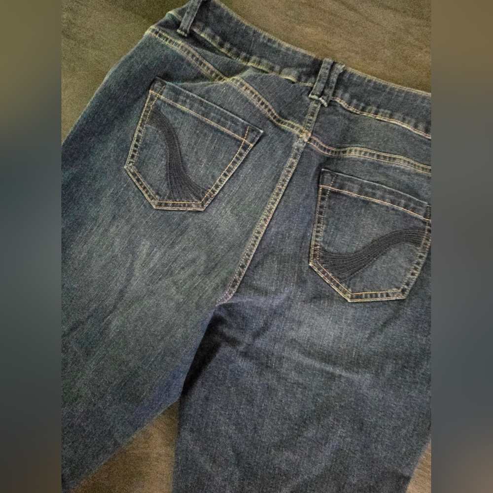Lane Bryant 16T Tall Dark Wash Bootcut Jeans Stretch Denim Curvy Plus Size - Picture 9 of 11